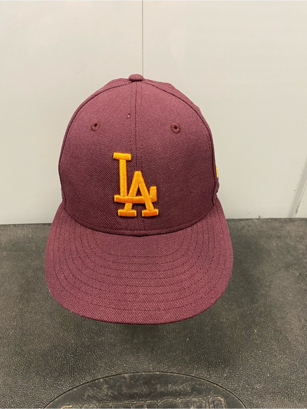 LA Dodgers Burgundy Red Orange 59FIFTY New Era 7 1/8